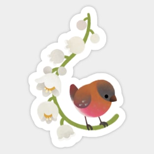 Brown capped rosy finch Sticker